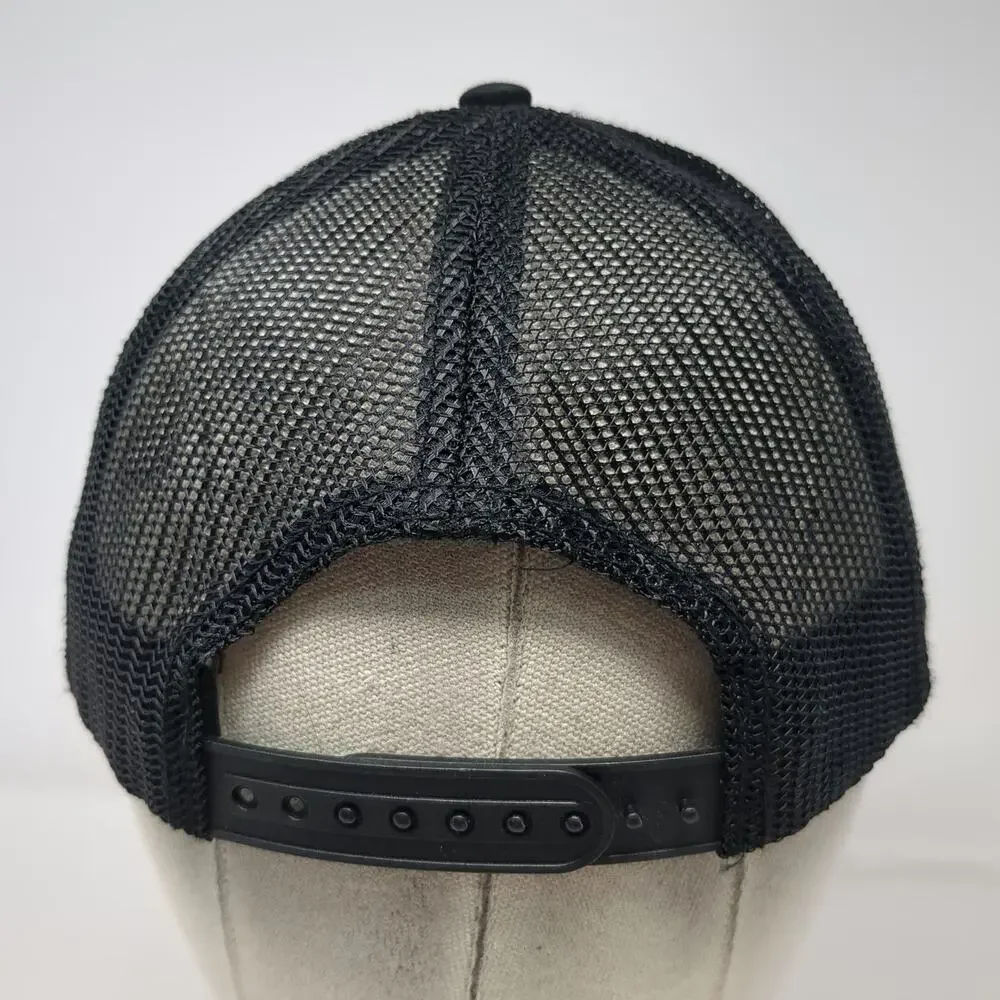 Varsity All Star Trucker Hat Black One Size Mesh Back Snapback Curved Brim